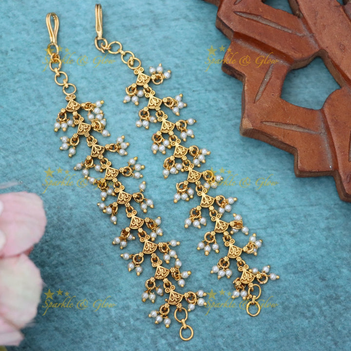 Elegant Gold Earchain for Weddings & Celebrations