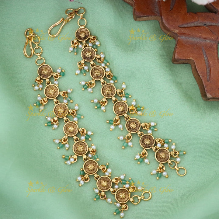 Luxurious Wedding Gold Earchain - Sparkle & Glow