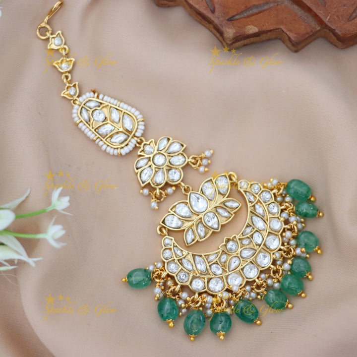 Exquisite Gold-Plated Maangtikka for Festive Elegance