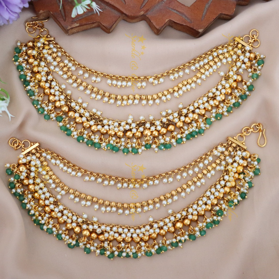 Gleaming Gold Earchains - Perfect for Festivals & Weddings