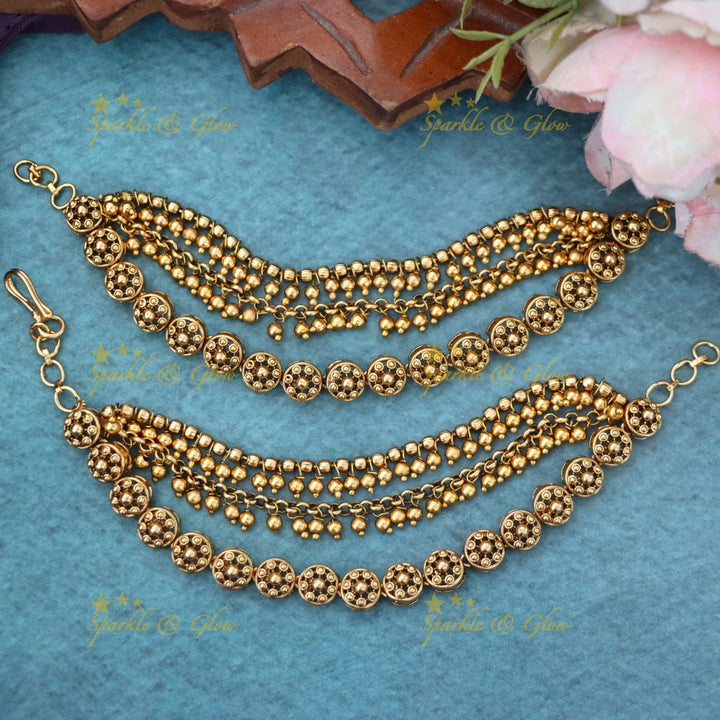Gold Earchains for Festive Elegance and Weddings