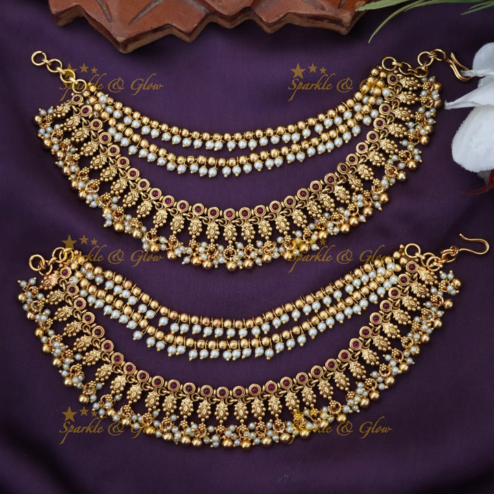 Exquisite Gold Ear Chains for Weddings & Festivities