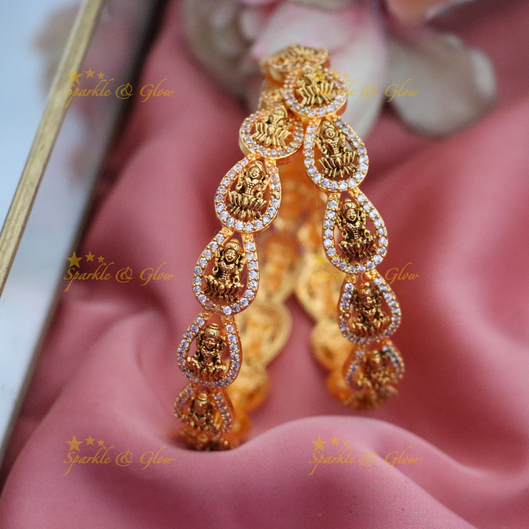 Elegant Temple Gold Bangles for Weddings & Festivities
