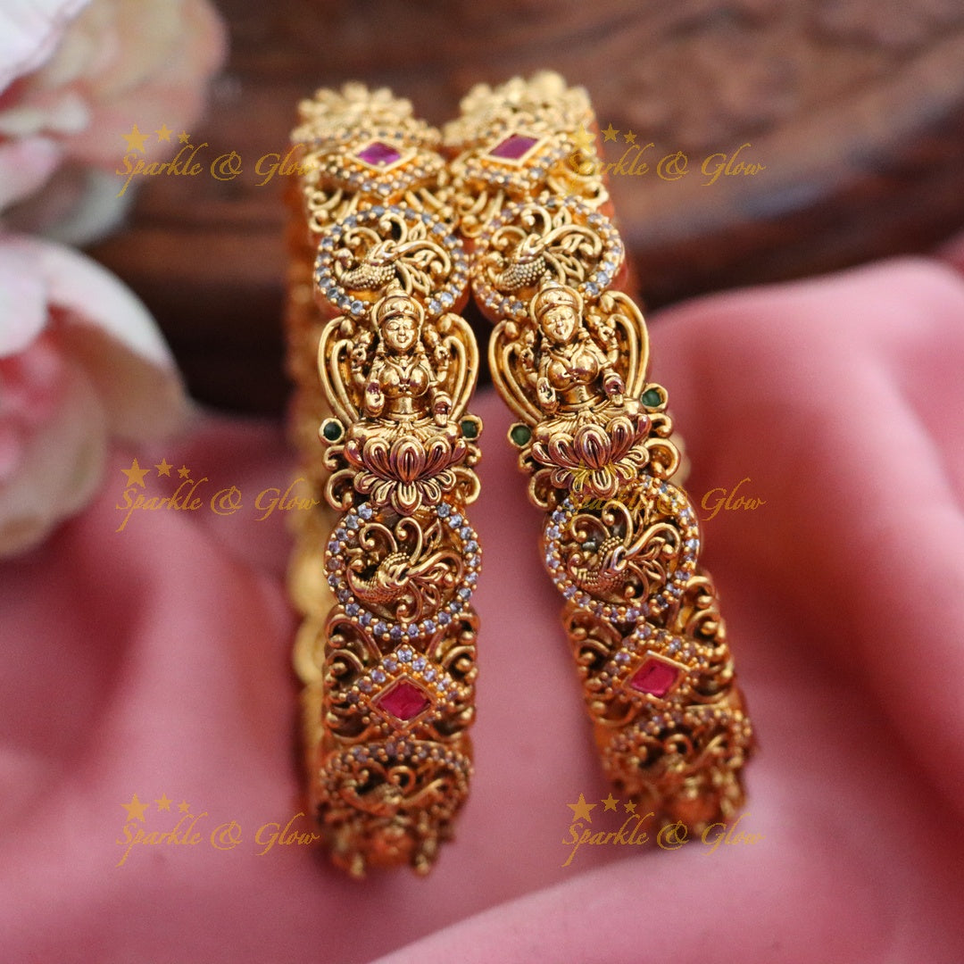 Exquisite Gold Temple Bangles for Weddings & Festivals