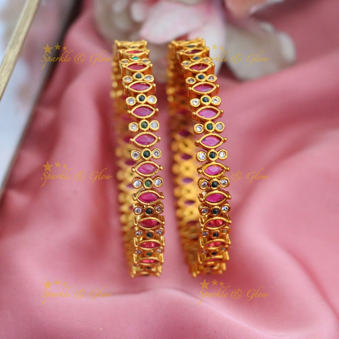 Elegant Gold-Plated Bangles - Perfect for Any Occasion