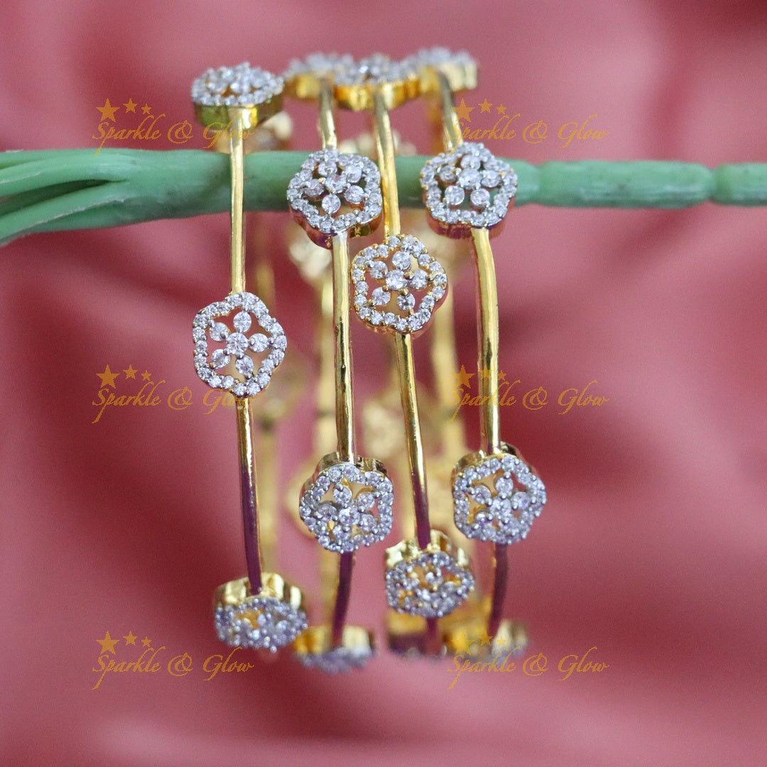 Sparkling American Diamond Bangles for Festive Elegance