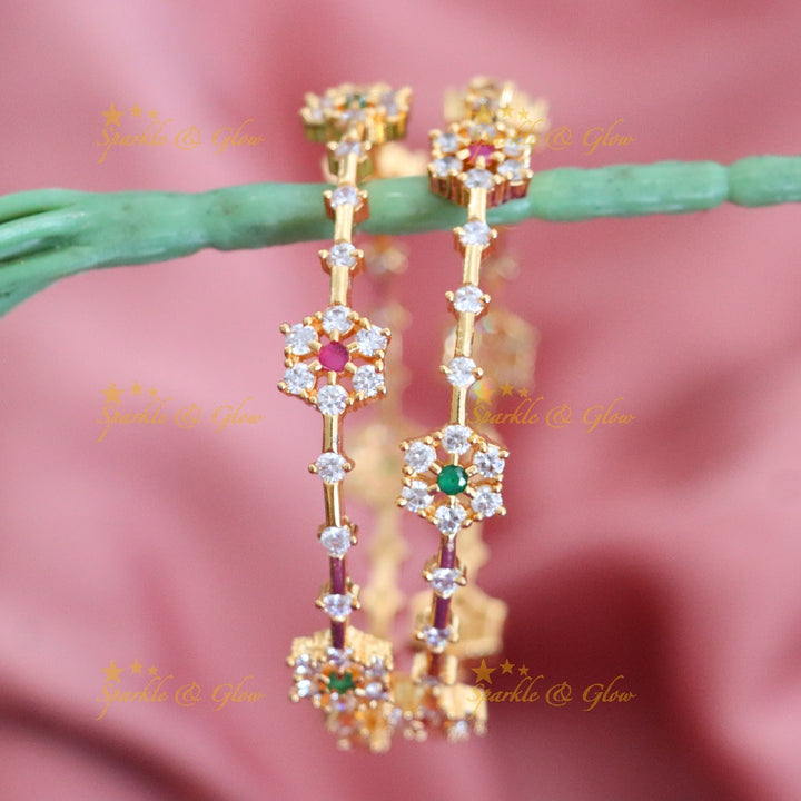Stunning American Diamond & Gold Bangles for Celebrations