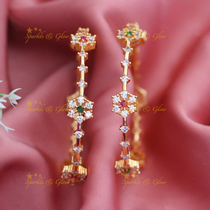 Stunning American Diamond & Gold Bangles for Celebrations