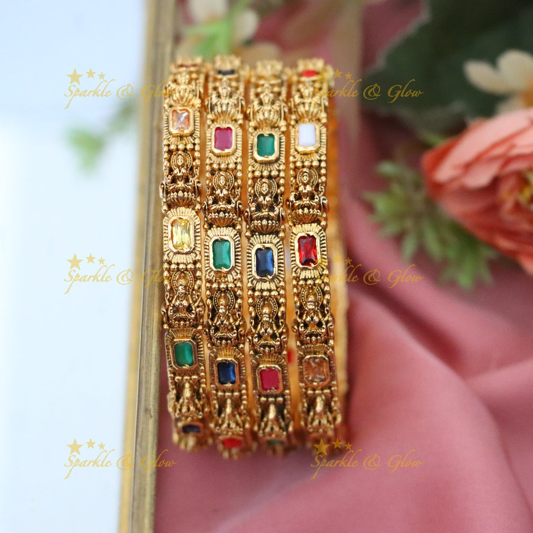 Exquisite Temple Bangles: Perfect for Festive Elegance