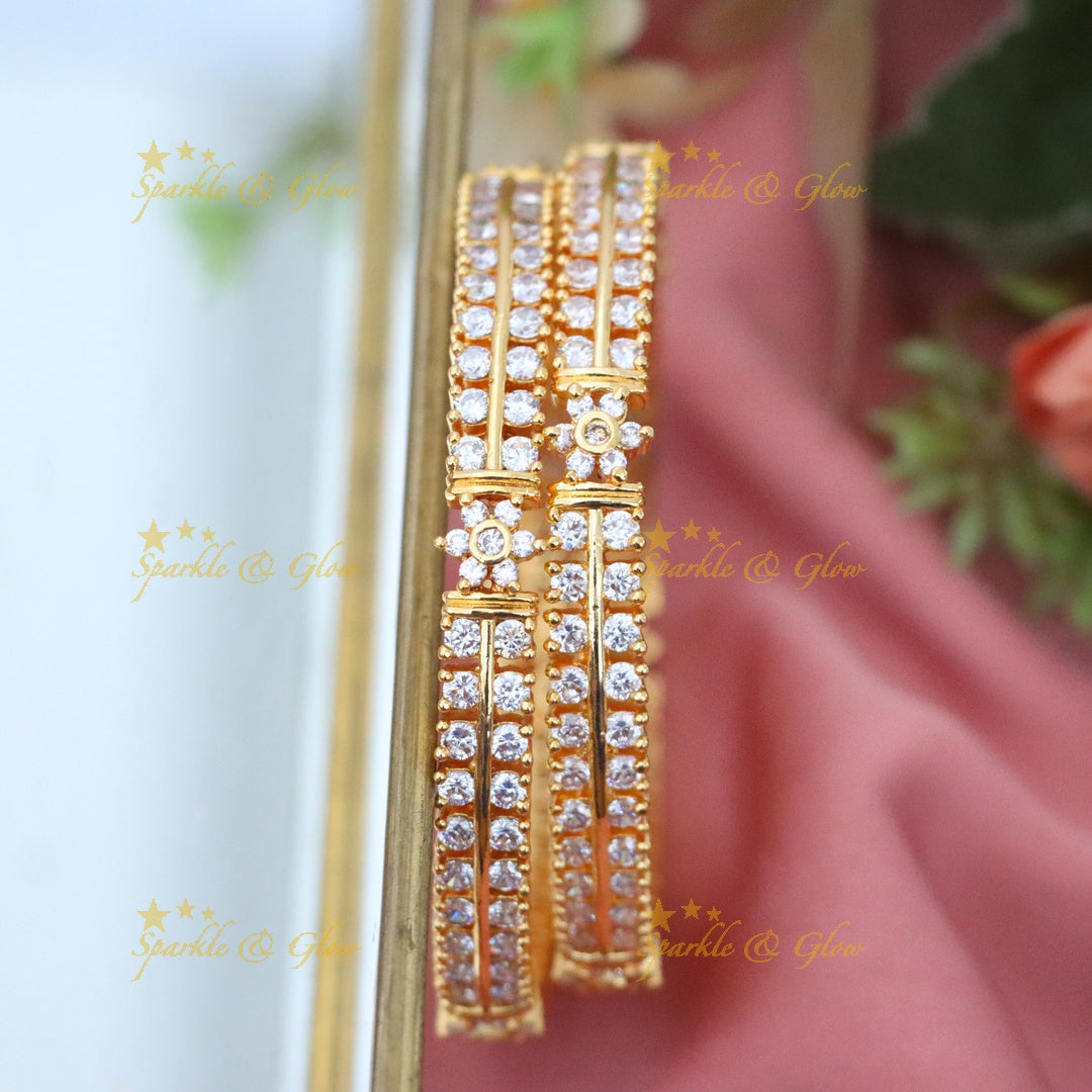 Elegant American Diamond Gold Bangles for Every Occasion