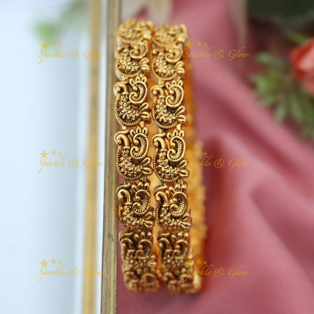 Exquisite Gold Tone Festival Bangles for Weddings