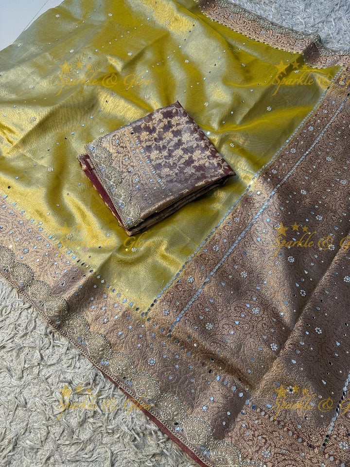 Elegant Banarasi & Tissue Organza Wedding Sarees Online