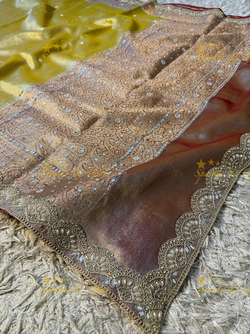 Elegant Banarasi & Tissue Organza Wedding Sarees Online