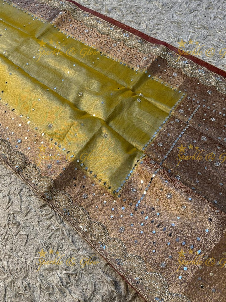 Elegant Banarasi & Tissue Organza Wedding Sarees Online