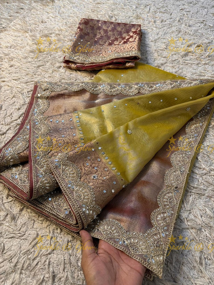 Elegant Banarasi & Tissue Organza Wedding Sarees Online