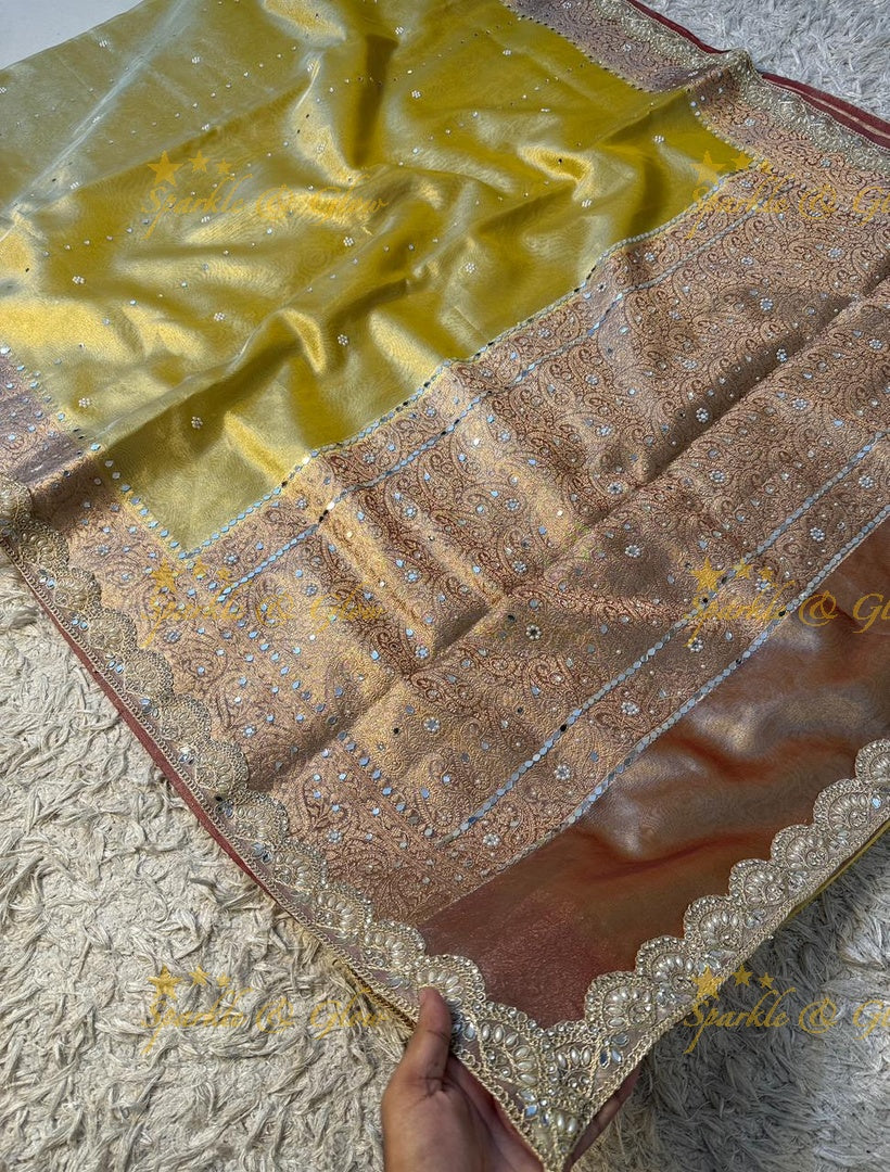 Elegant Banarasi & Tissue Organza Wedding Sarees Online