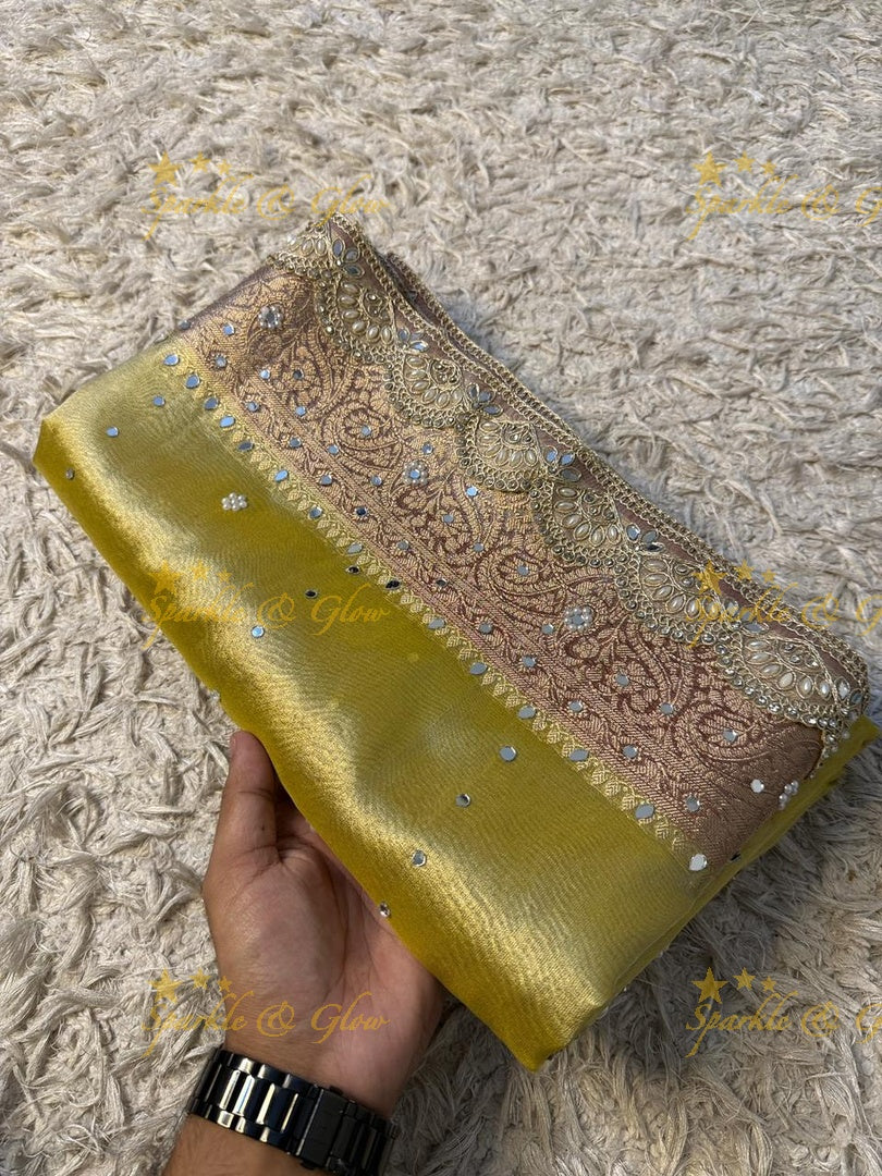 Elegant Banarasi & Tissue Organza Wedding Sarees Online
