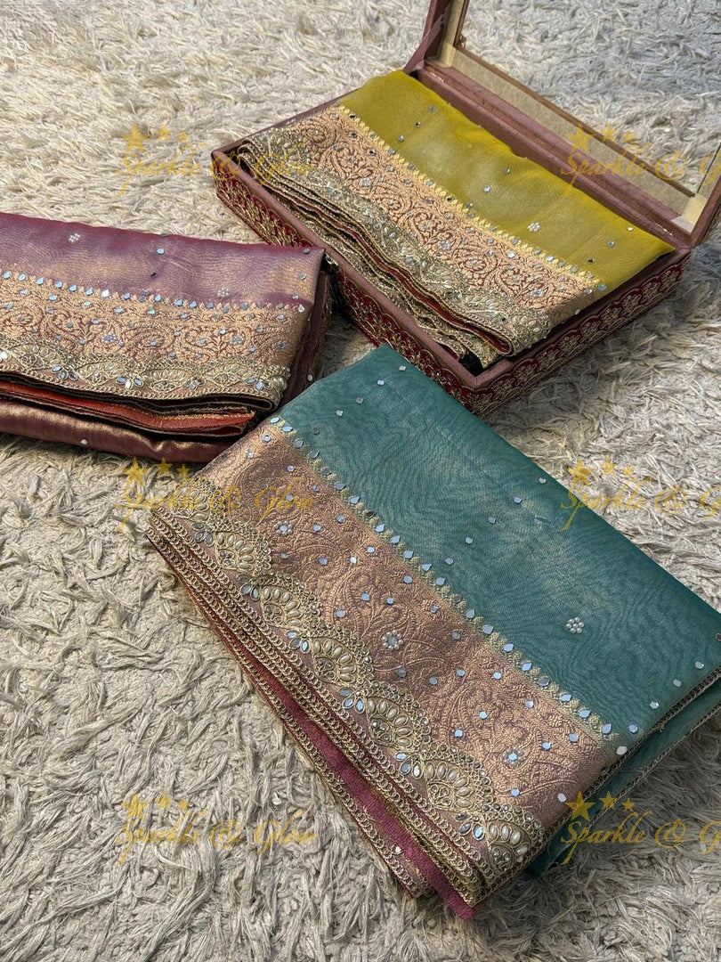Elegant Banarasi & Tissue Organza Wedding Sarees Online