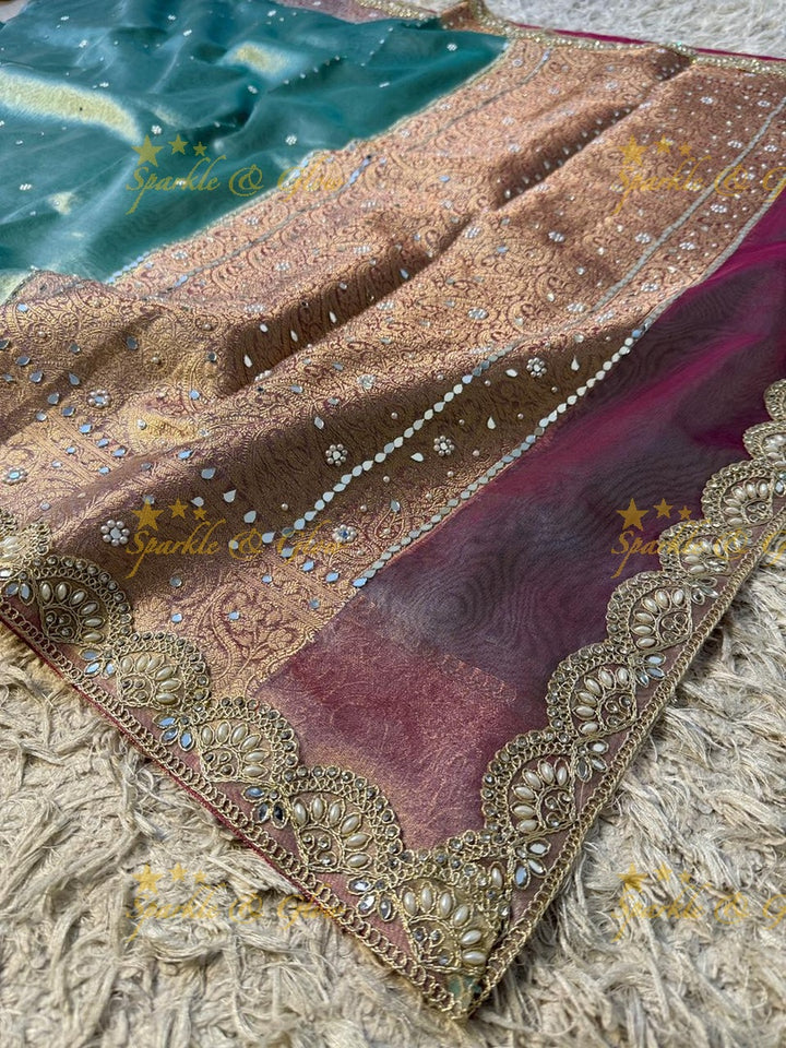 Elegant Banarasi & Tissue Organza Wedding Sarees Online