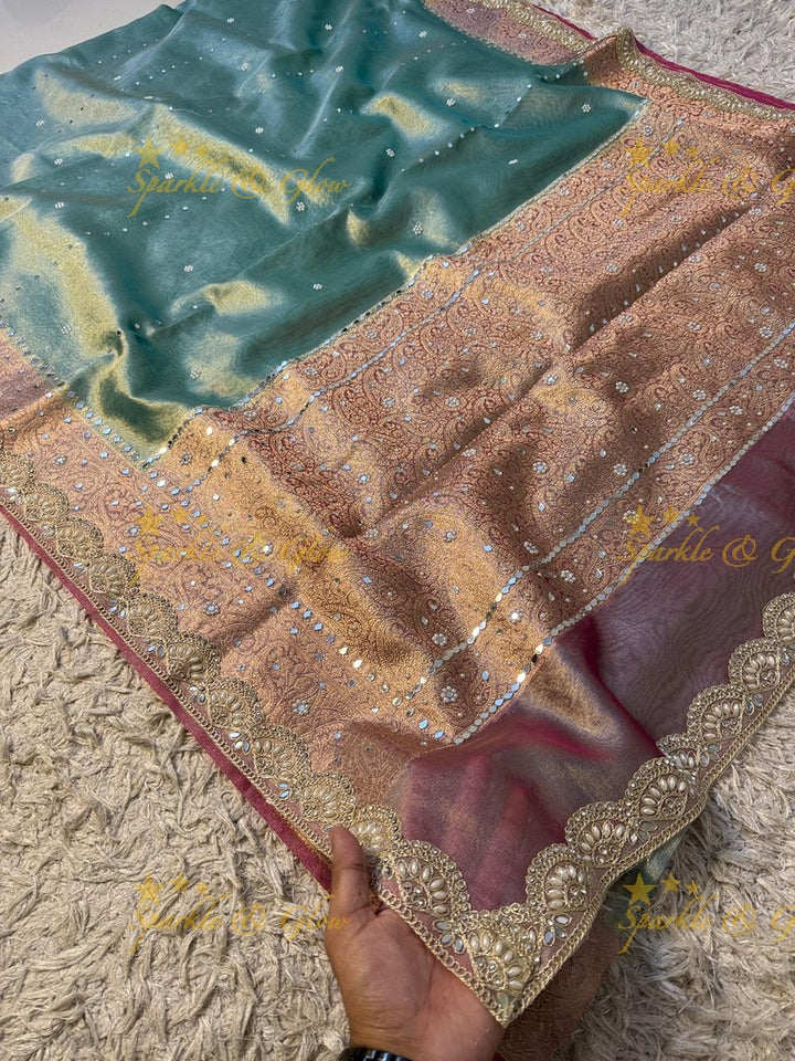 Elegant Banarasi & Tissue Organza Wedding Sarees Online