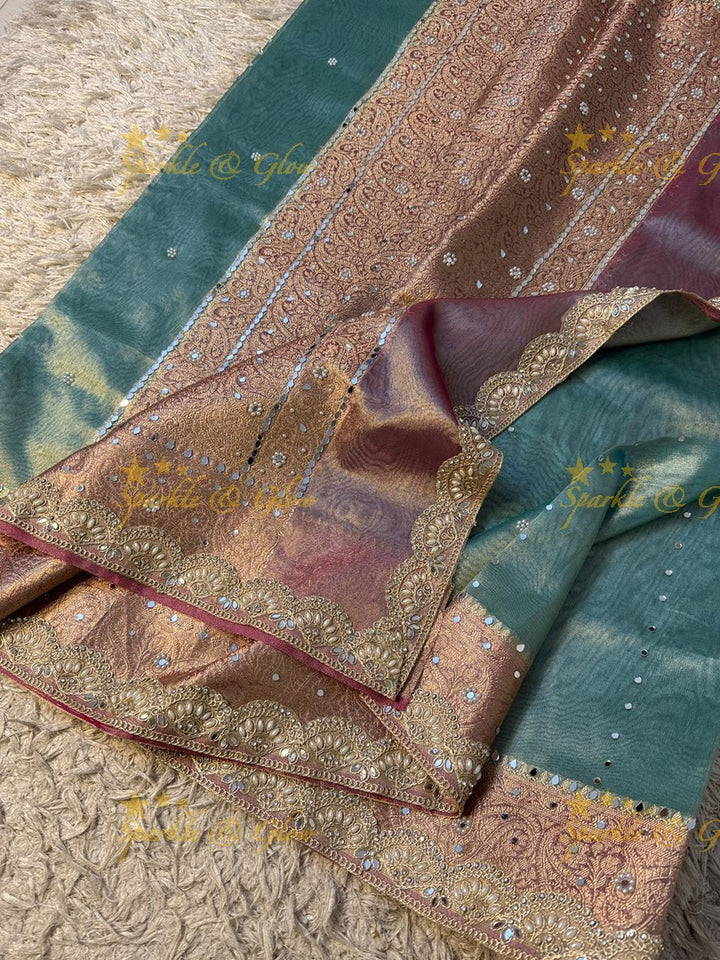 Elegant Banarasi & Tissue Organza Wedding Sarees Online