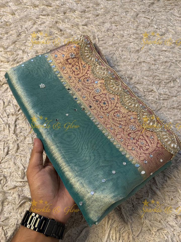 Elegant Banarasi & Tissue Organza Wedding Sarees Online