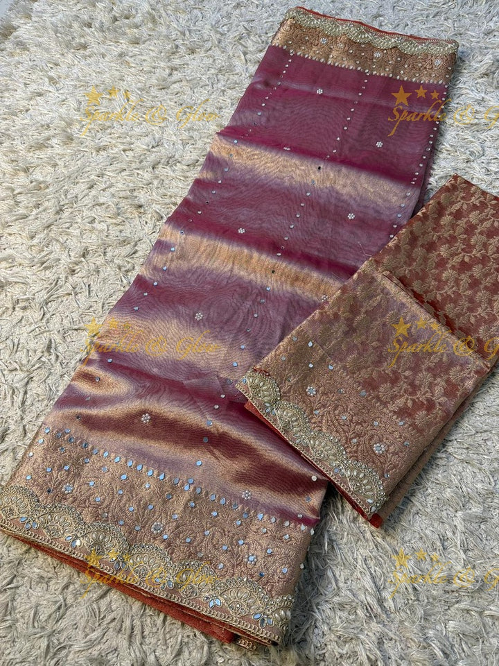 Elegant Banarasi & Tissue Organza Wedding Sarees Online