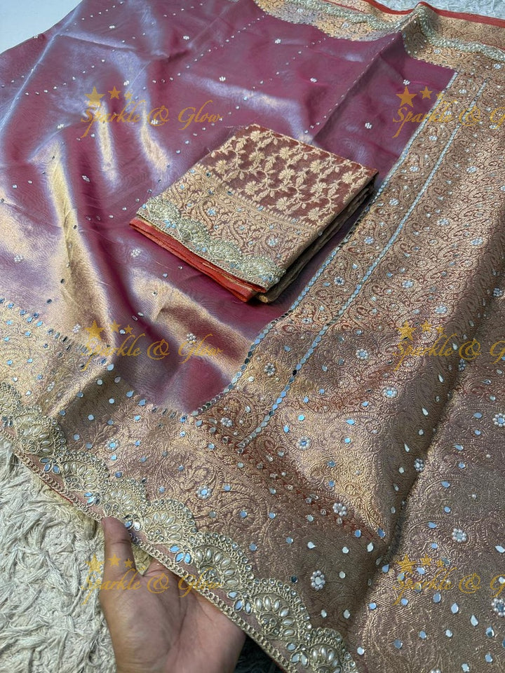 Elegant Banarasi & Tissue Organza Wedding Sarees Online