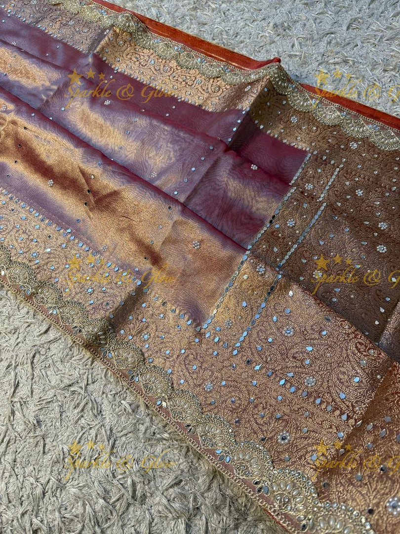 Elegant Banarasi & Tissue Organza Wedding Sarees Online
