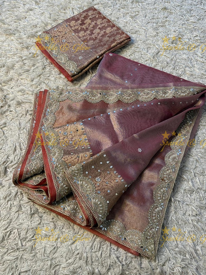 Elegant Banarasi & Tissue Organza Wedding Sarees Online