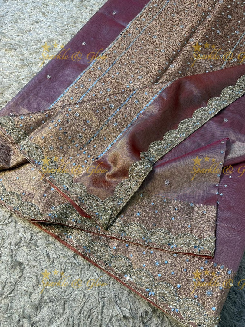 Elegant Banarasi & Tissue Organza Wedding Sarees Online