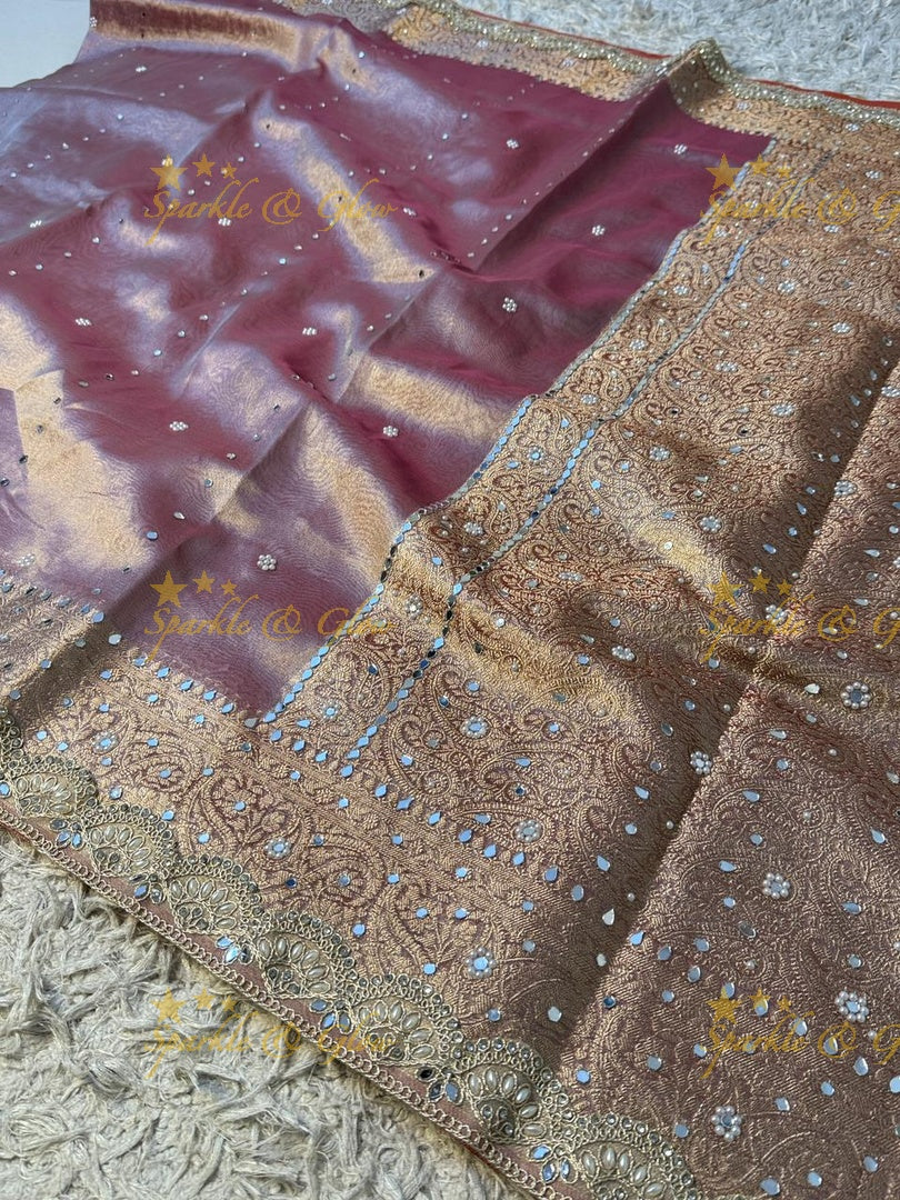 Elegant Banarasi & Tissue Organza Wedding Sarees Online