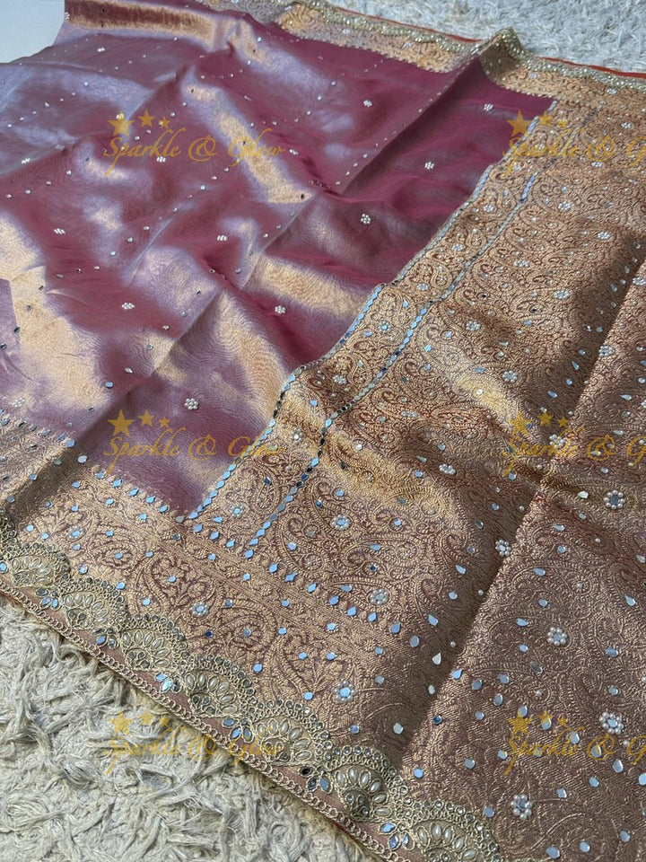 Elegant Banarasi & Tissue Organza Wedding Sarees Online