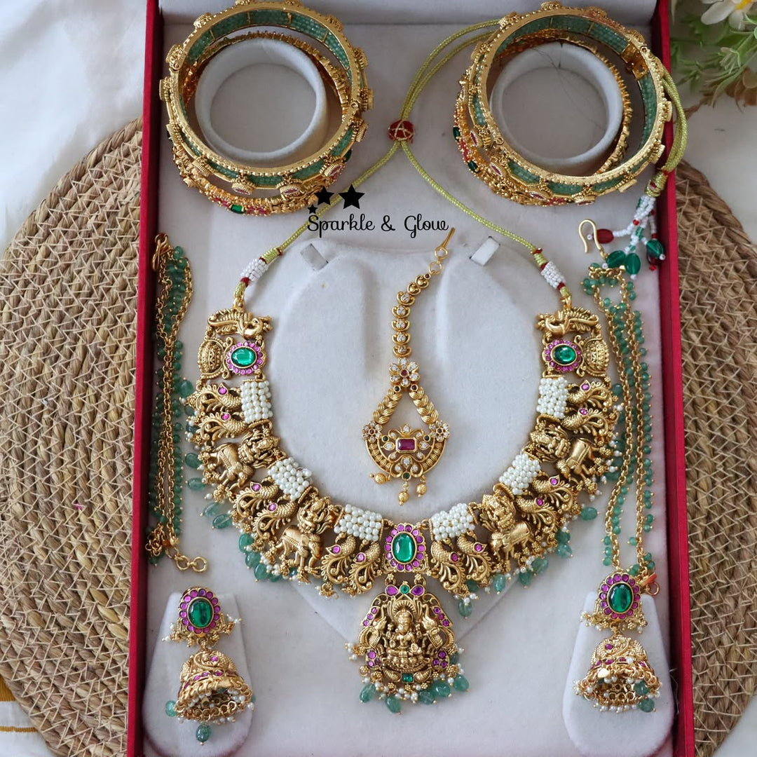 Exquisite Bridal Jewellery Set with Elegant Bangles