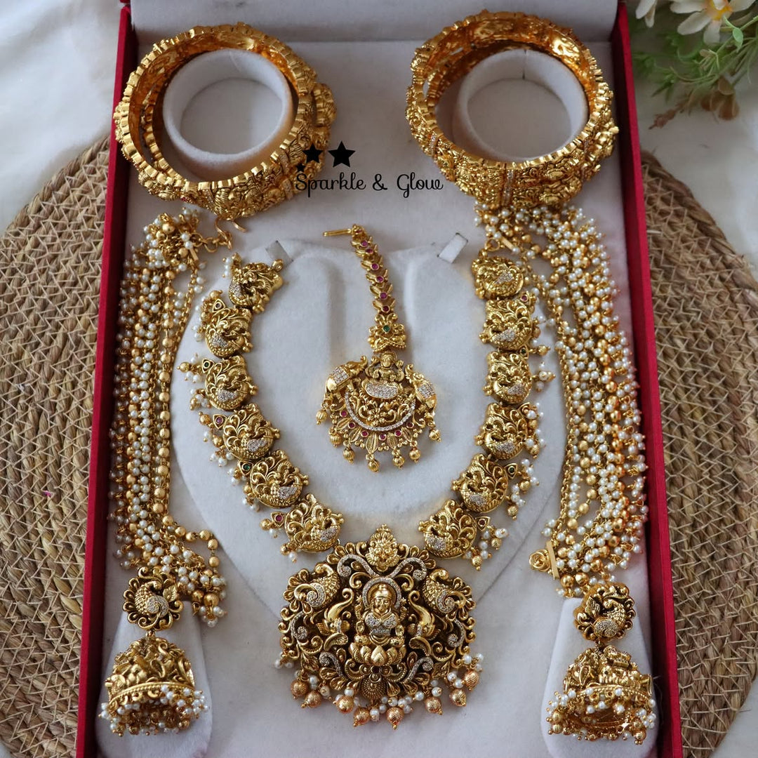 Elegant Indian Bridal Jewelry Set with Bangles