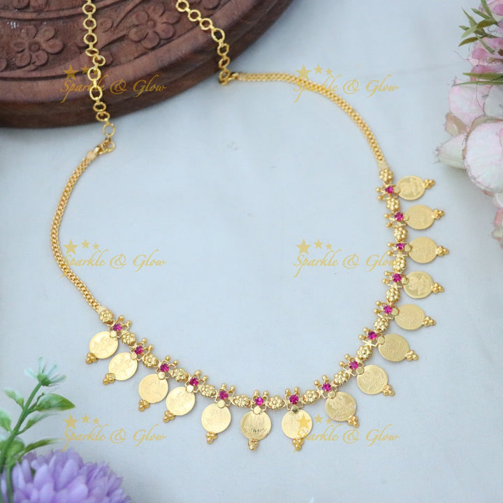 Exquisite Gold-Plated Coin Necklace for Festive Elegance