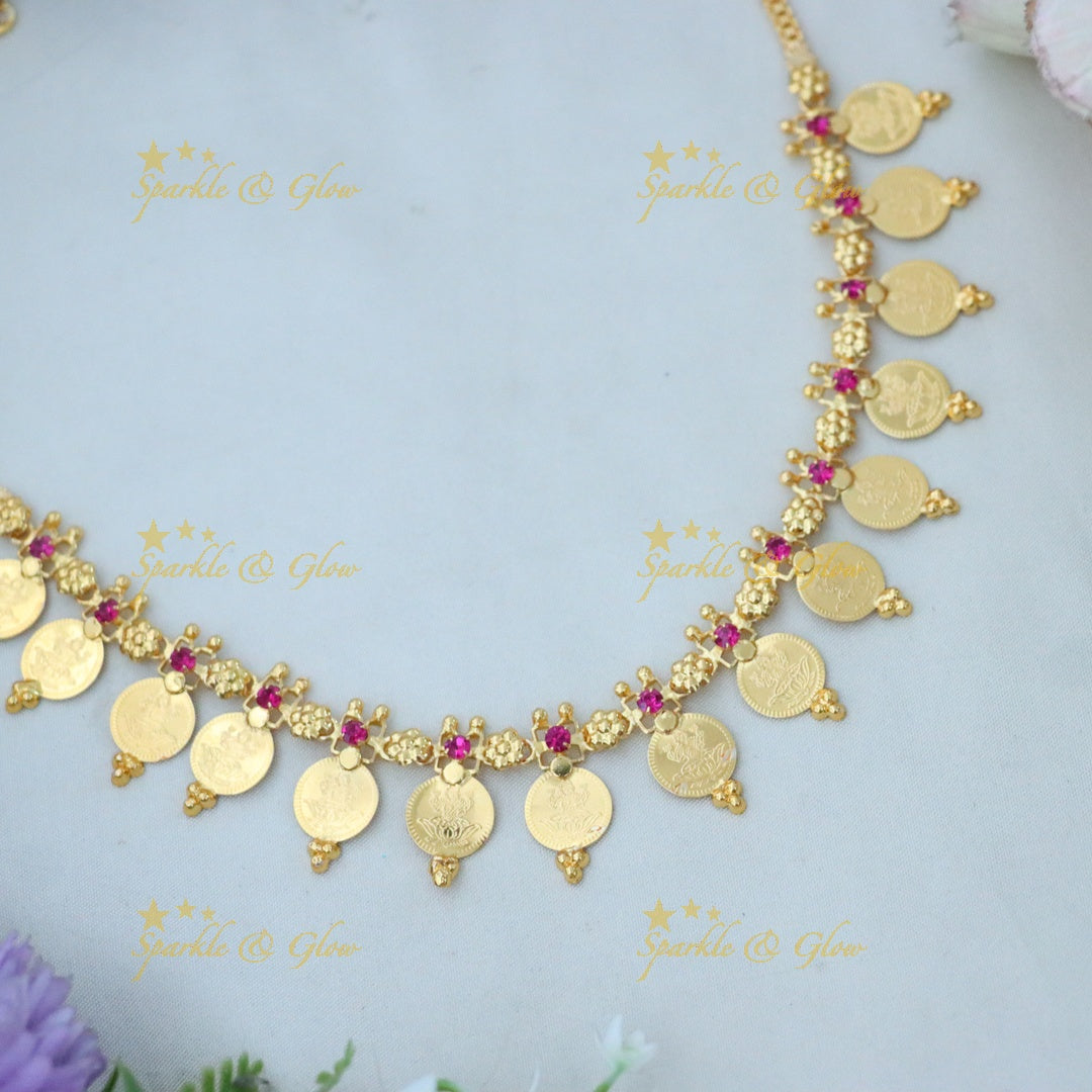 Exquisite Gold-Plated Coin Necklace for Festive Elegance