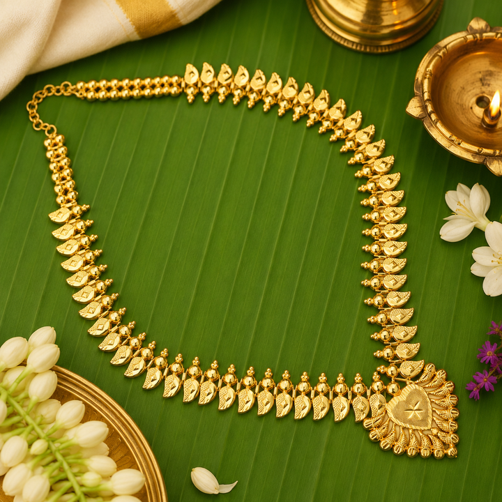 Exquisite Gold Tone Long Necklace for Festive Glam