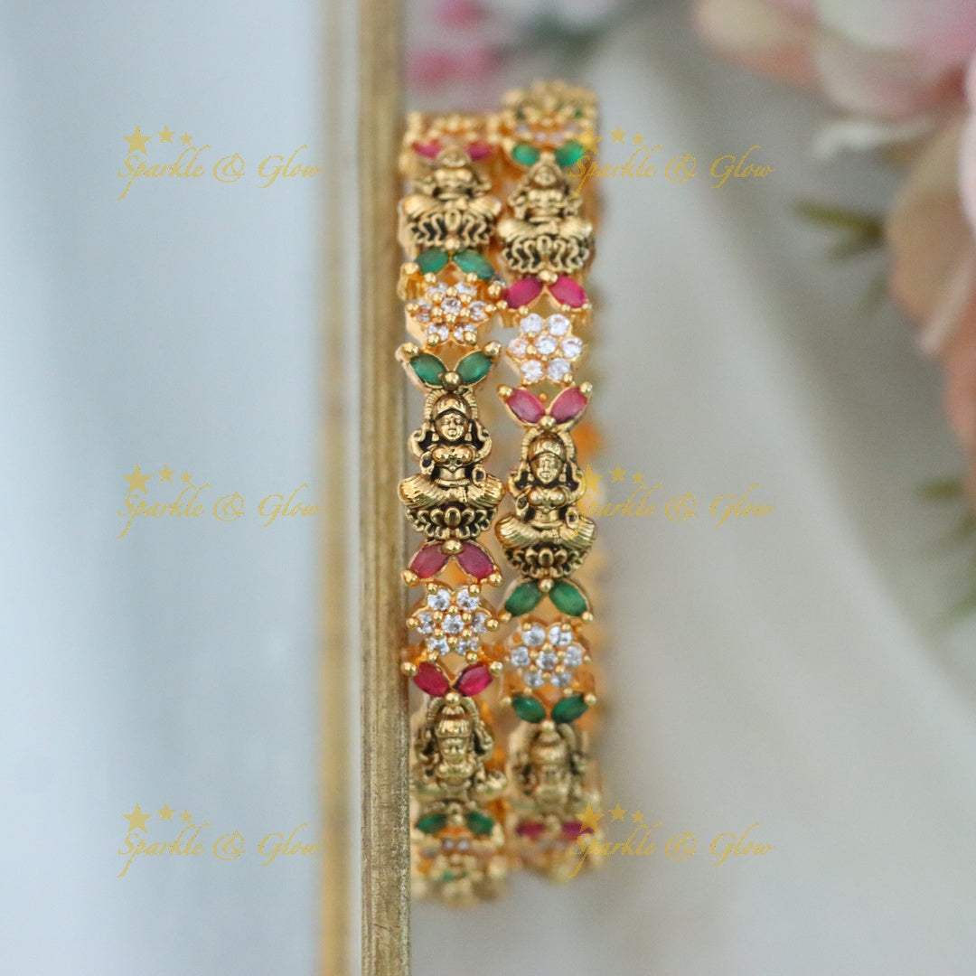 Stunning Gold-Plated Goddess Bangles for Festivals