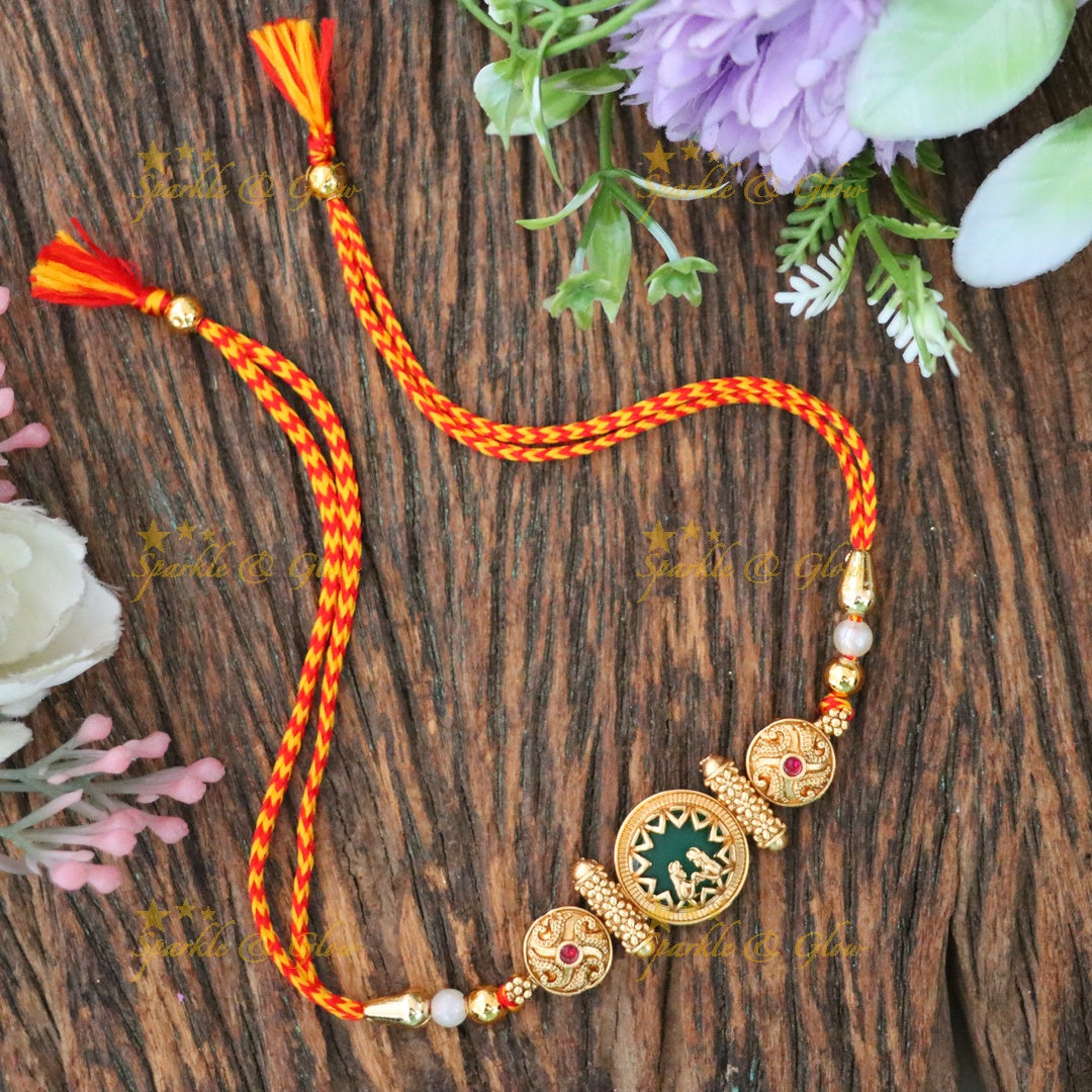 Exquisite Gold Rakhi for Festive Celebrations