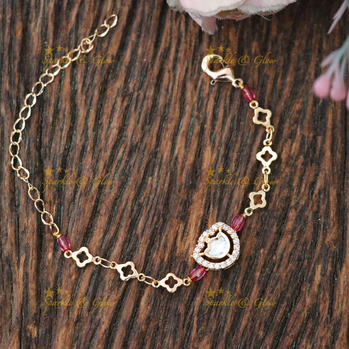 Elegant Gold Tone Rakhi Bracelet for Festive Cheer