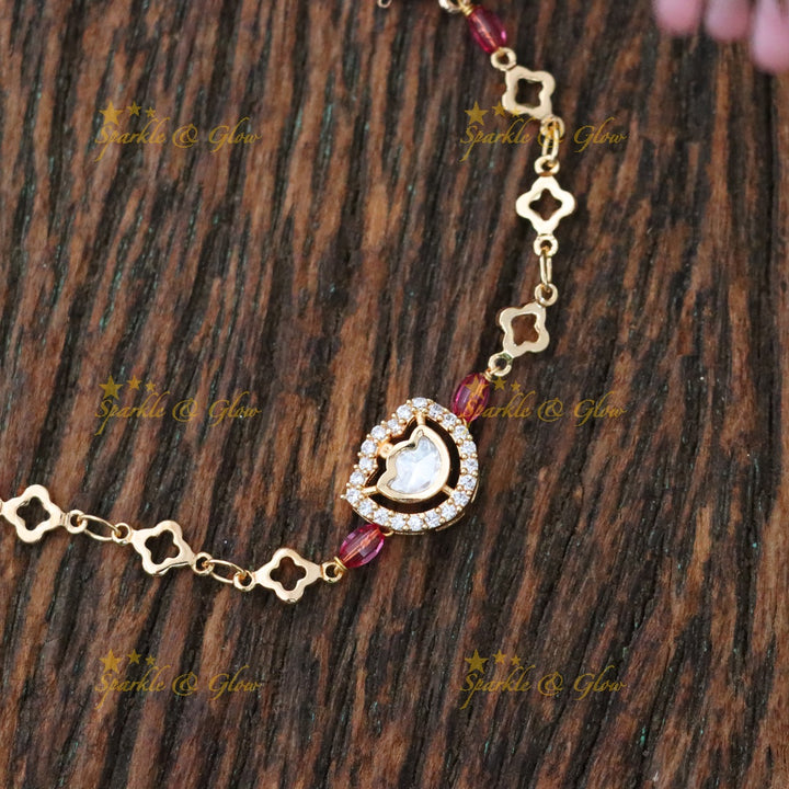 Elegant Gold Tone Rakhi Bracelet for Festive Cheer