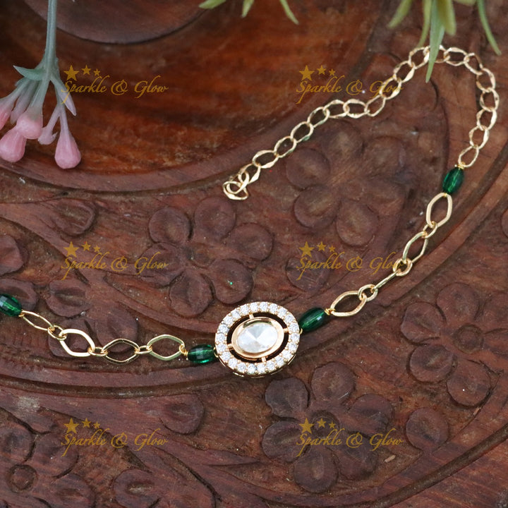 Luxurious Gold Plated Rakhi Bracelet - Perfect for Celebrations