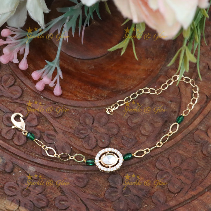 Luxurious Gold Plated Rakhi Bracelet - Perfect for Celebrations