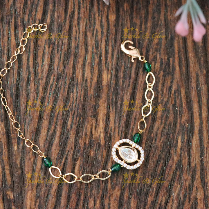 Elegant Gold-Plated Rakhi Bracelet - Festive New Arrival