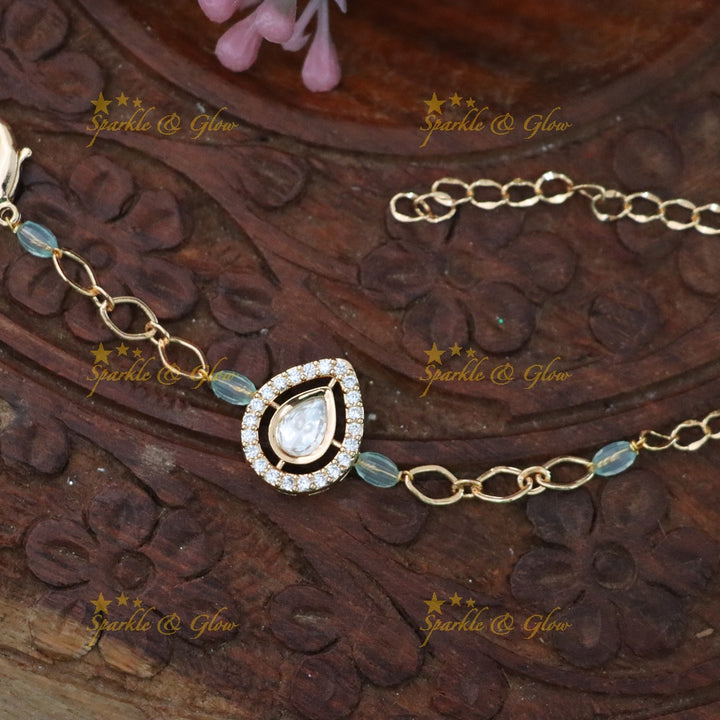 Gold-Toned Rakhi Bracelet for Festive Charm & Elegance