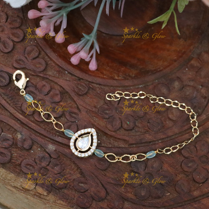 Gold-Toned Rakhi Bracelet for Festive Charm & Elegance