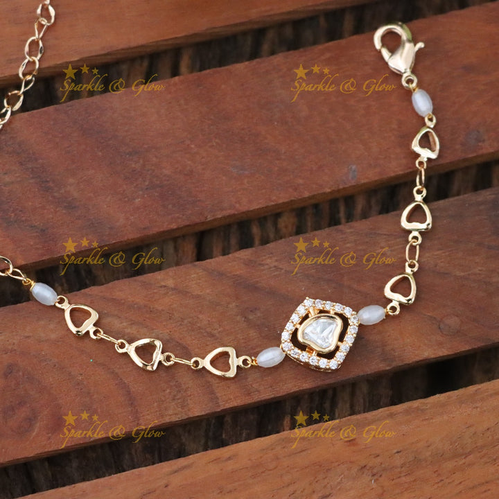 Gold-Plated Festive Bracelet for Celebrations