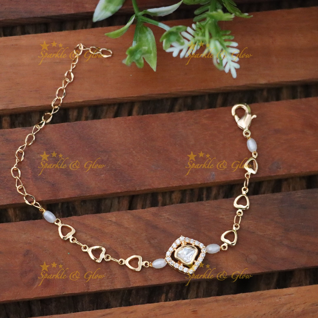 Gold-Plated Festive Bracelet for Celebrations