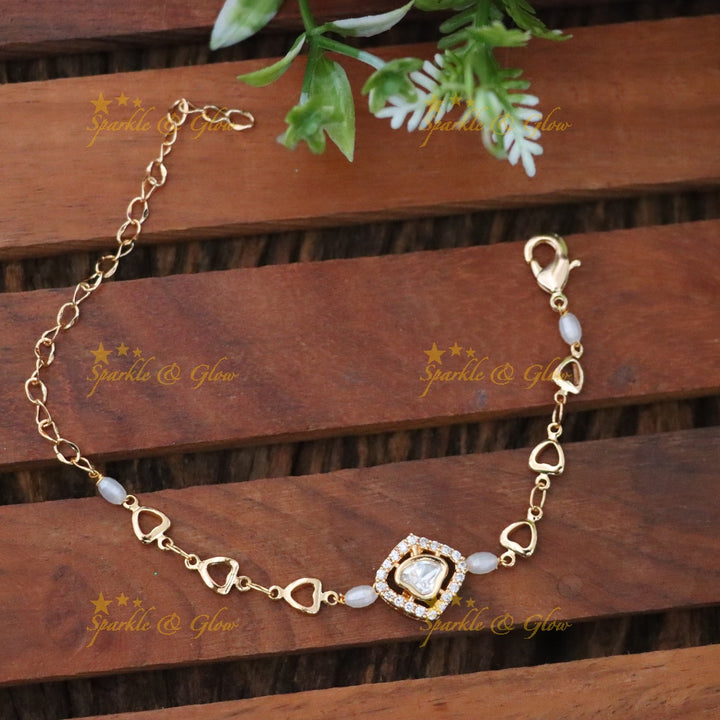 Gold-Plated Festive Bracelet for Celebrations